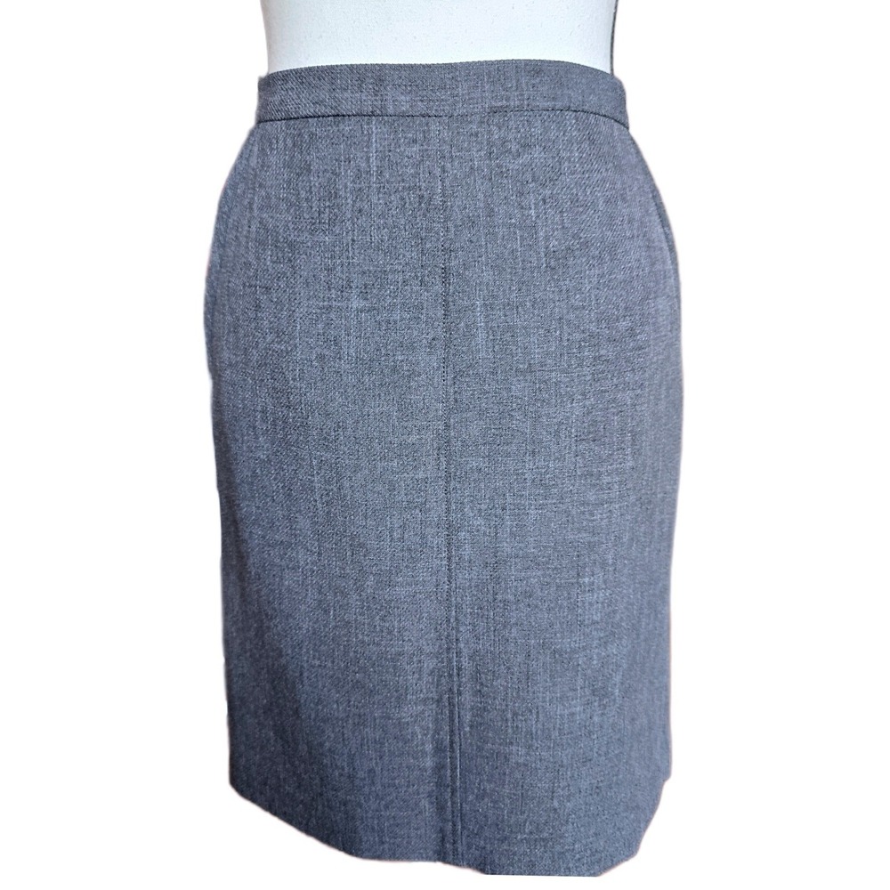 NWOT Anne Klein Gray Pencil Skirt Womens 4 Lined Career Office Stretch Straight
